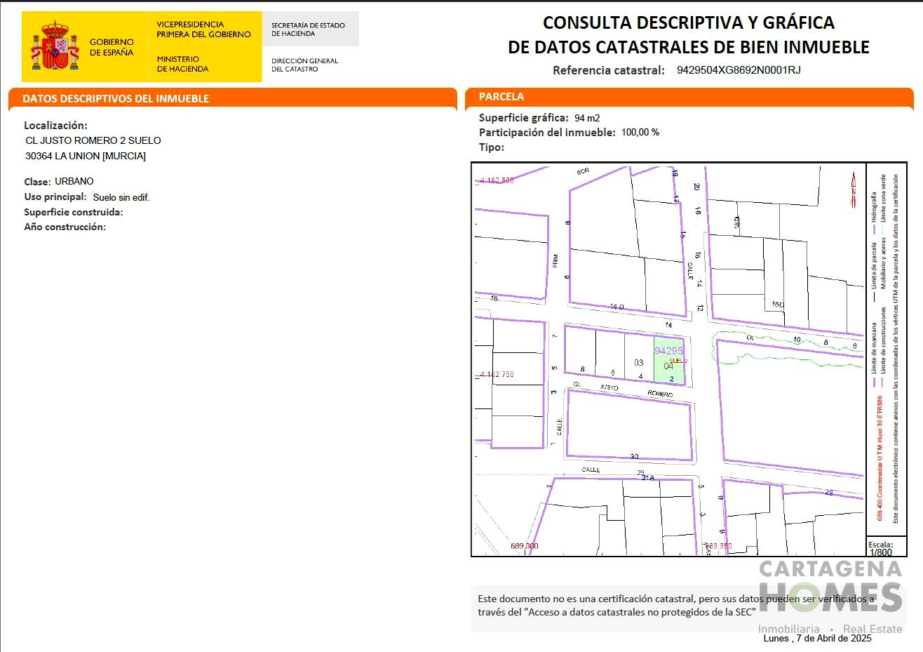 terrenos en portman · portman 60000€