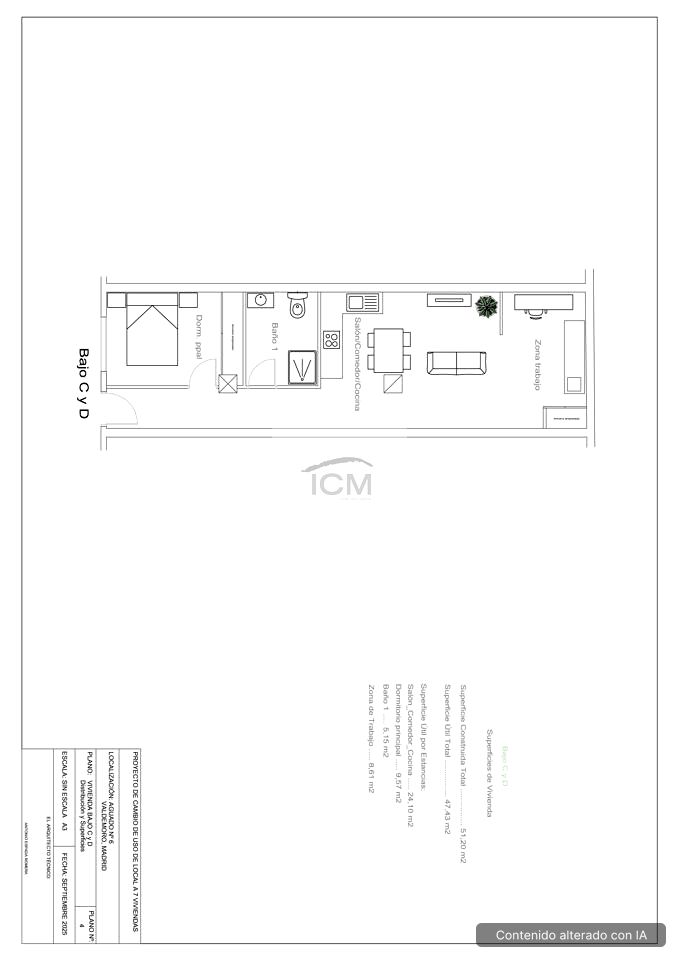 Piso en Calle Aguado, Valdemoro, Madrid de 51 m2