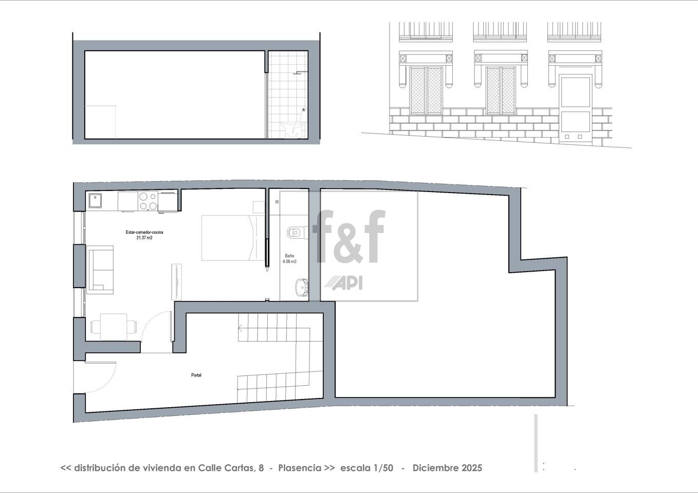 Piso en Calle Cartas, Plasencia, Cáceres de 40 m2
