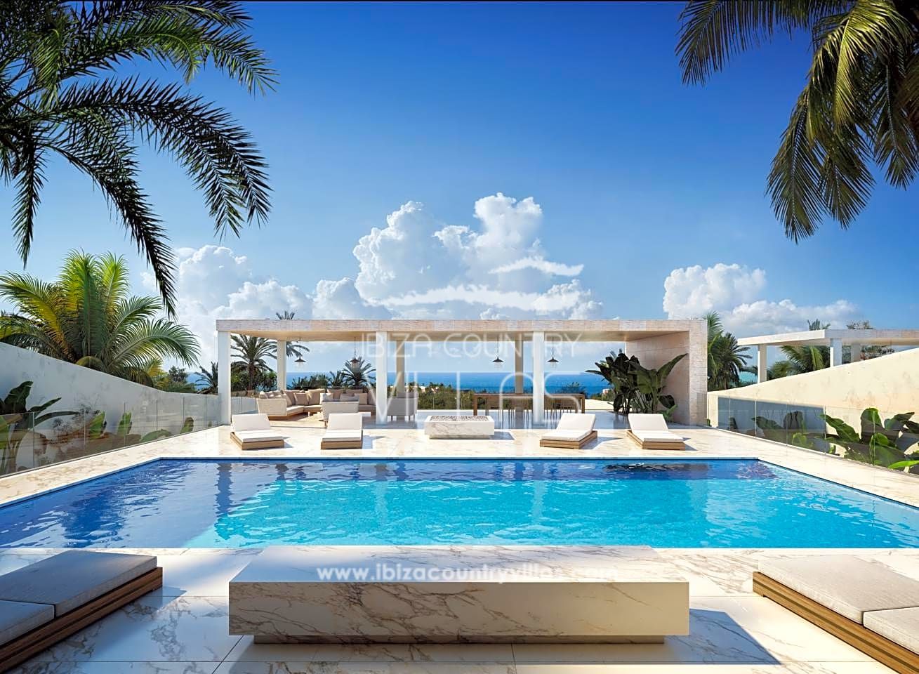 Villa de lujo espaciosa y moderna en primera línea con vistas al mar y Formentera
