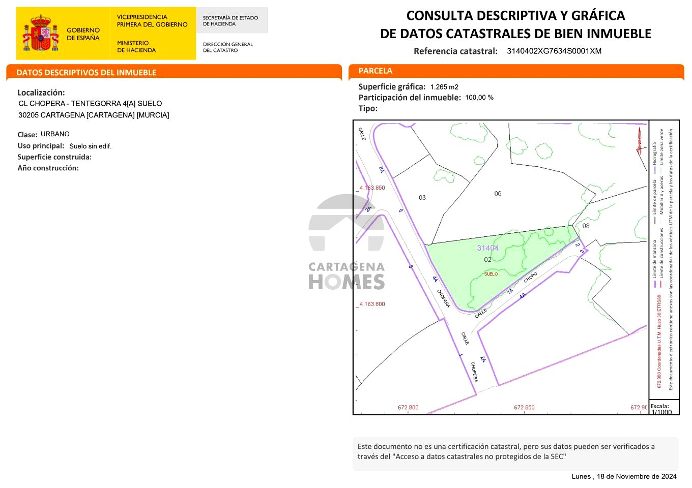 terrenos en cartagena · tentegorra 120000€